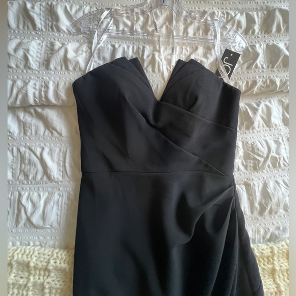 Jovani 06403 Black Ruched Dress without Wrap - Picture 6 of 14